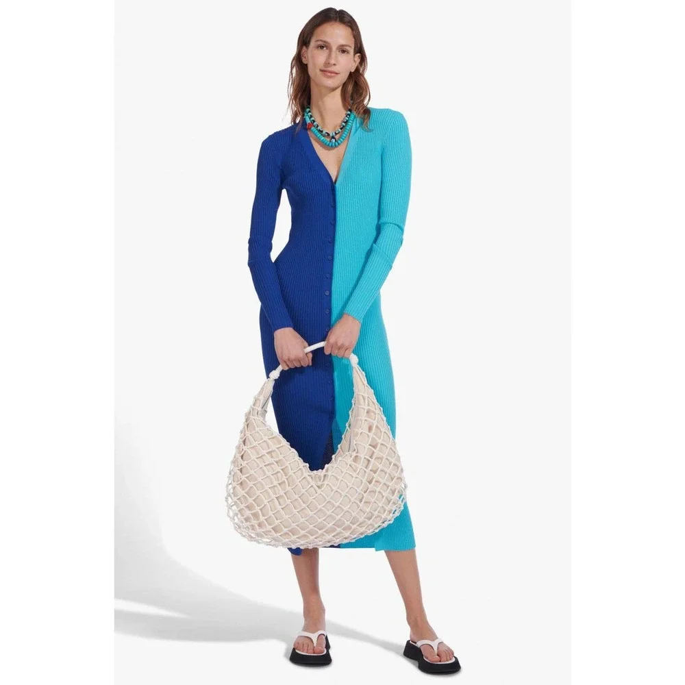 STAUD Large Luna Open-knit Netted Vegan Shoulder Bag - Picture 4 of 13